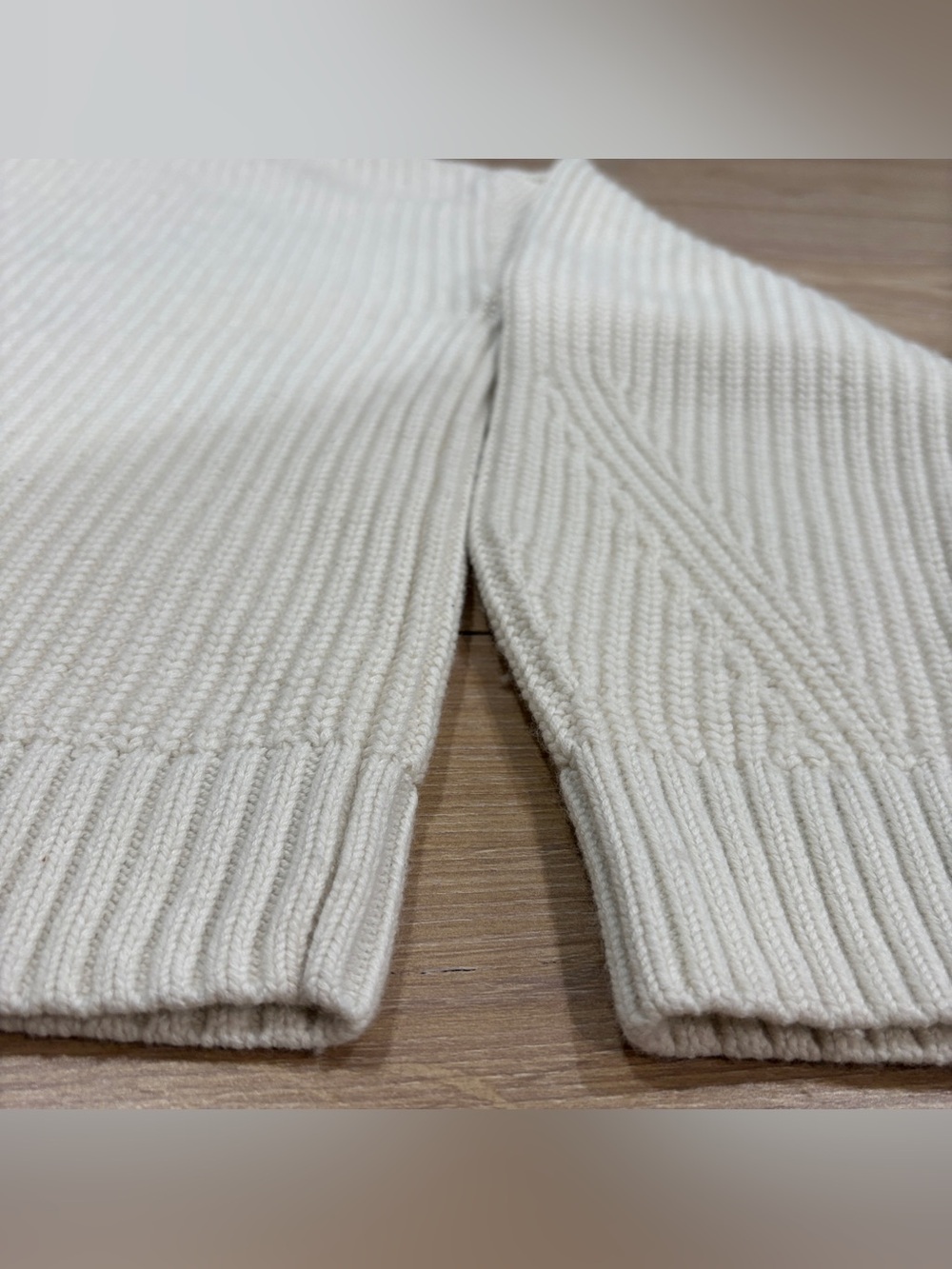 & Other Stories Cotton Wool Blend Knit Crewneck Sweater Cream M - Picture 6 of 10